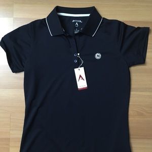 ANTIGUA Women’s Navy Polo Shirt Sz. Small ft. GE